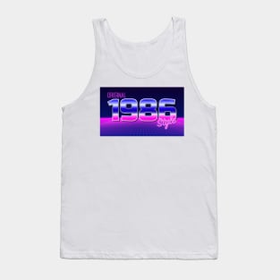 Original 1986 Style - 80s Neon Grid Nostalgia Tank Top